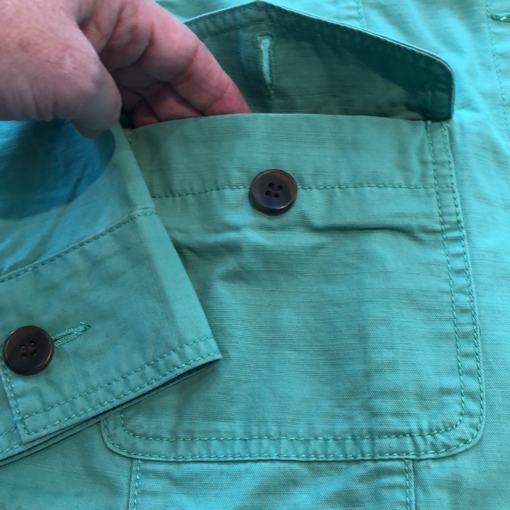 Talbots petite small green utility jacket - Picture 5 of 8
